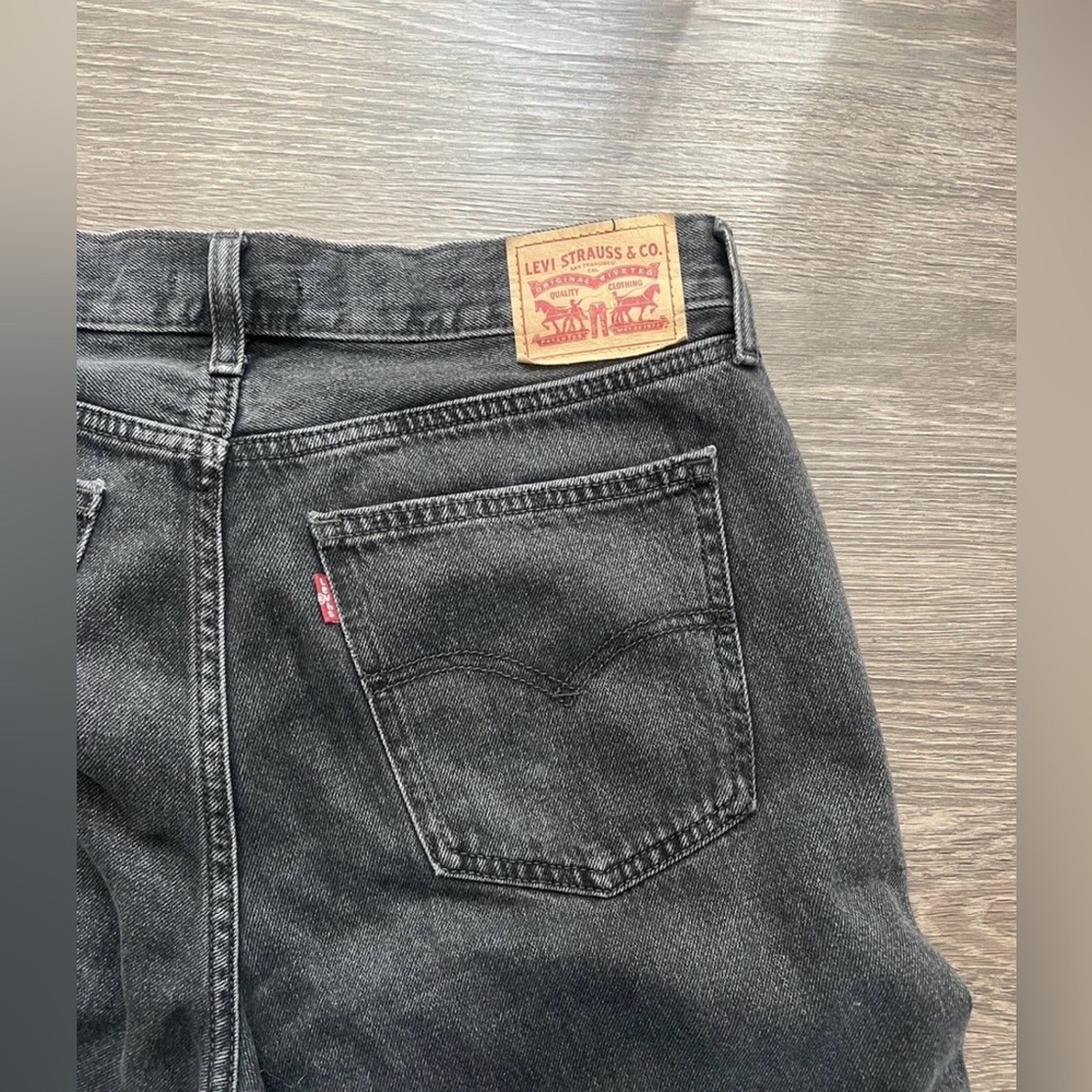 Levi's Low Pro Straight Leg Jeans Women's 30 Black Faded Jeans - Picture 5 of 14